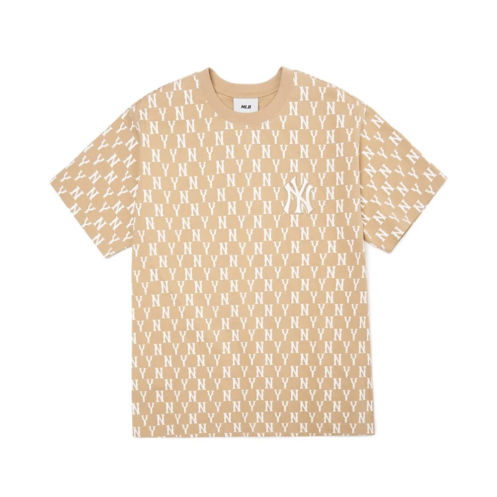 MLB NY Yankees Basic Monogram All Over T-Shirt Navy – voilà.id
