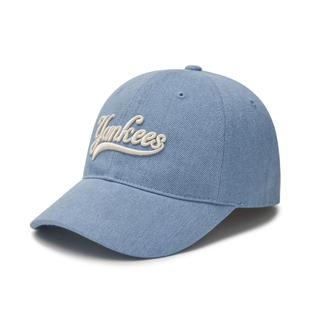 MLB NY Yankees Varsity Cursive Denim Unstructured Ball Cap