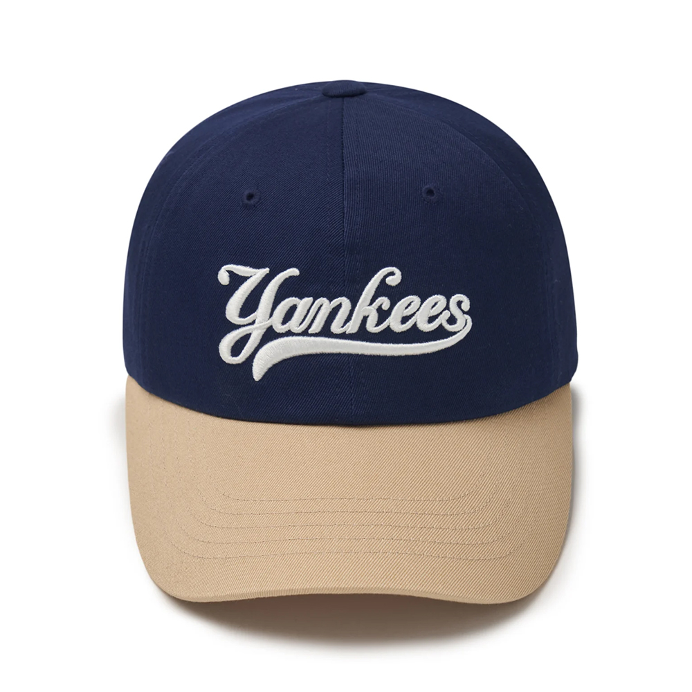 MLB NY Yankees Varsity Cursive Unstructured Ball Cap Navy