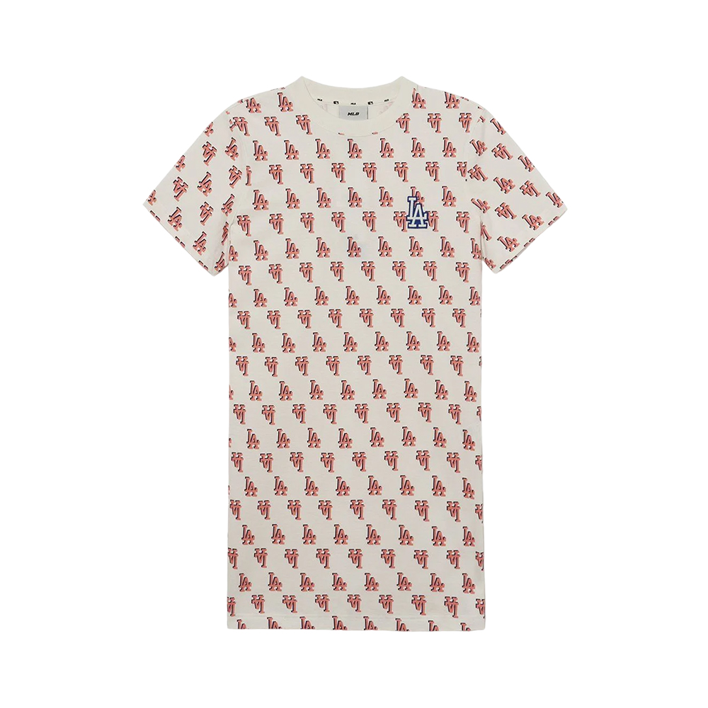 MLB Monogram Dress Ops La Short Sleeve White – voilà.id