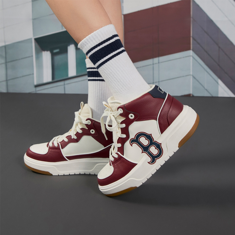 MLB Boston Redsox Chunky-Liner High Sneakers Wine Red –