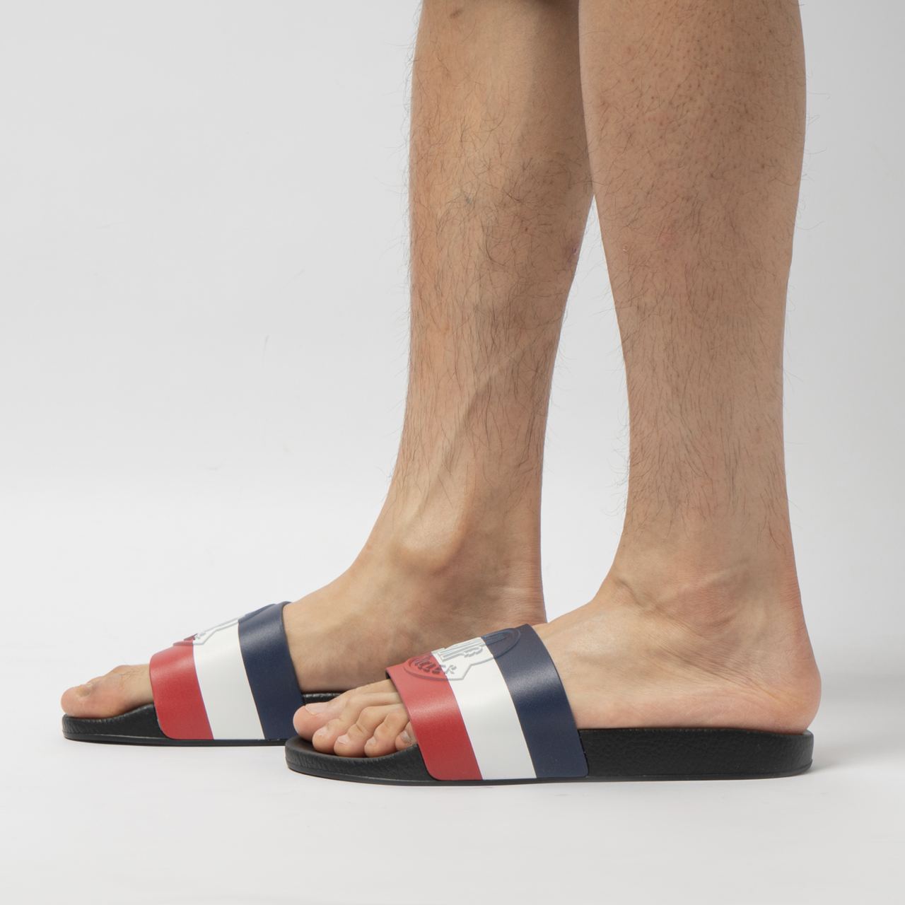 ? ? Moncler Basile Slides??✨Size: 40 Color: White Black Basile Slides - Sandals & Sliders for Men | Moncler US main image 2