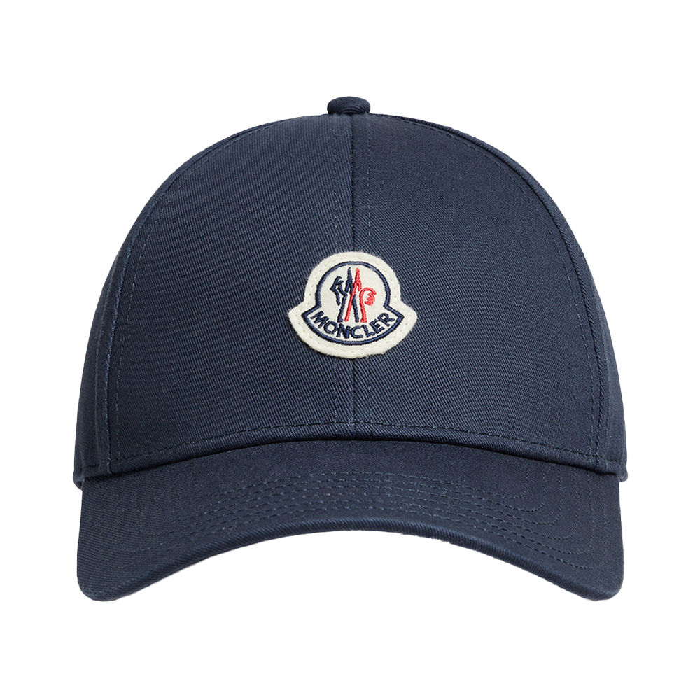 Moncler Cotton Gabardine Baseball Cap Navy – voilà.id
