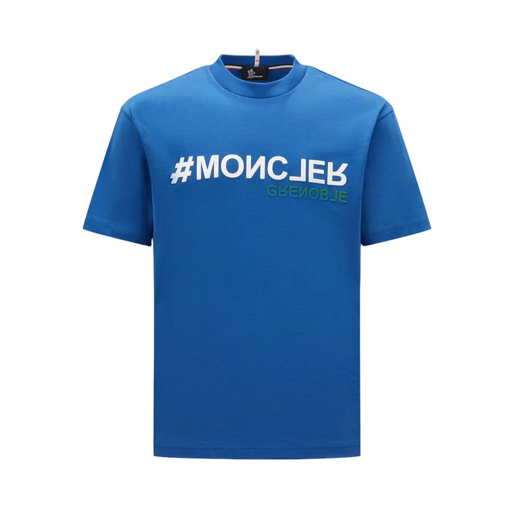 Moncler Grenoble Logo Print T-Shirt Black Green – voilà.id