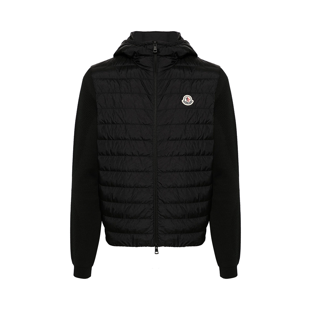 MONCLER 省ける POLO TRICOT M 黒白ストライプ