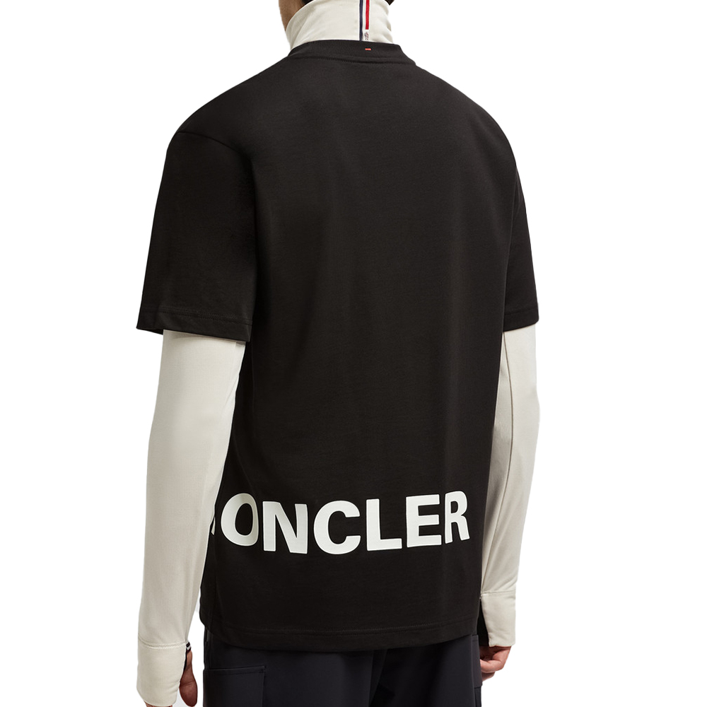 Tシャツ・カットソー MONCLER MONCLER GRENOBLE T-shirts and Polos Black Moncler Grenoble logo-print T-shirt | Black | FARFETCH