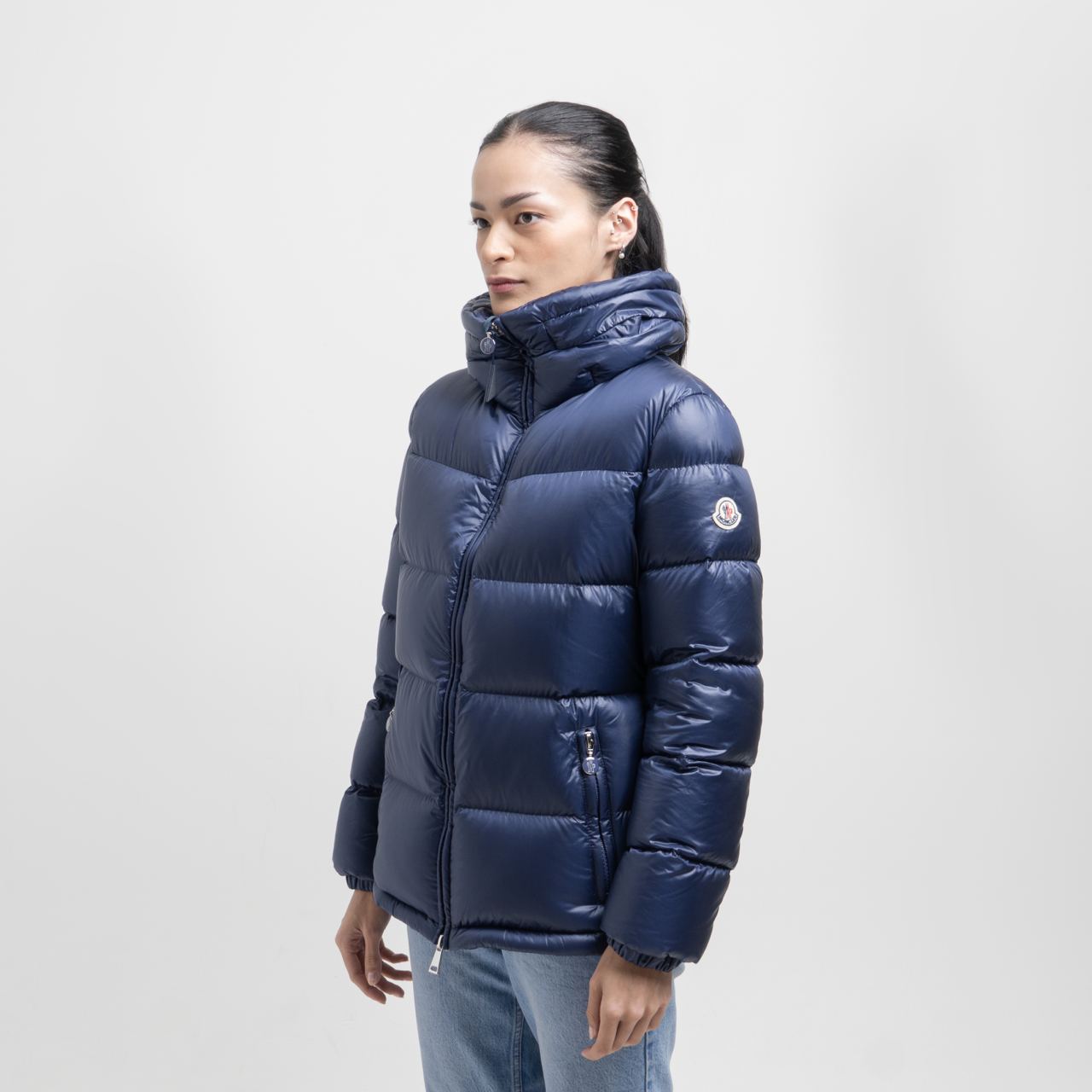 Moncler Douro Short Down Jacket Blue – voilà.id