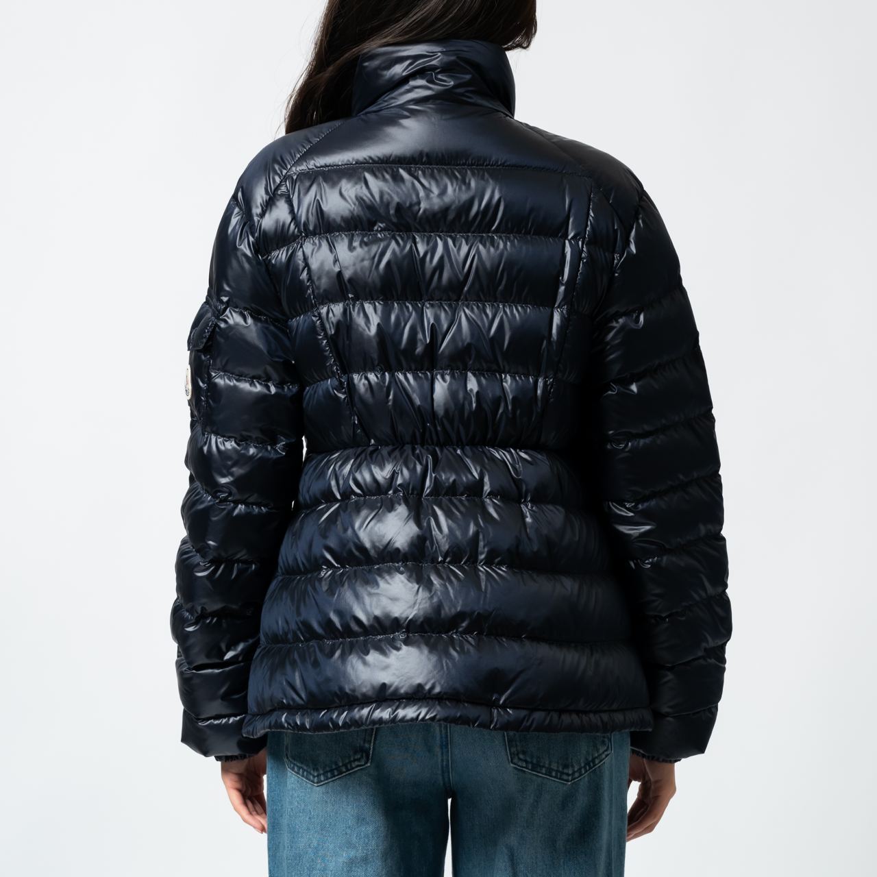 MONCLER☆AMINIA ロゴ ショート丈 ダウンジャケット 0 NAVY MONCLER AMINIA(モンクレール) ダウンジャケット・コート