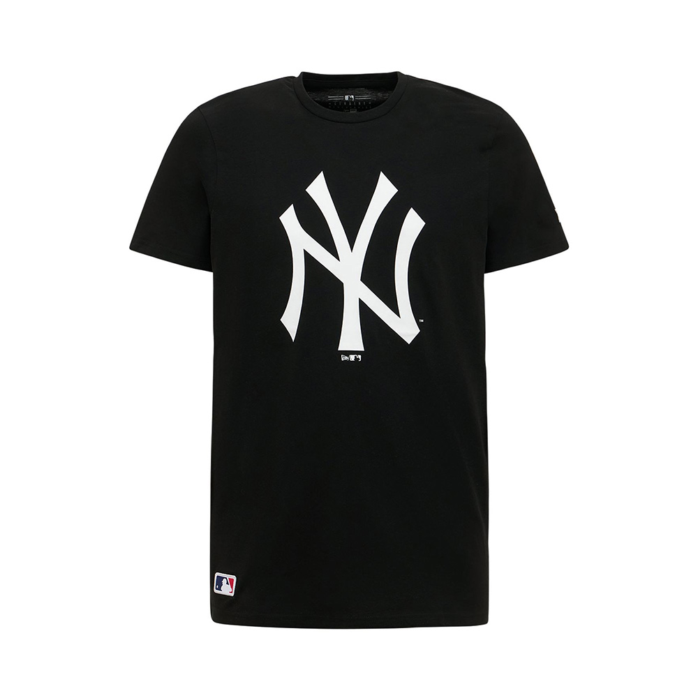 [MLB] Varsity Big Logo Overfit T-shirt ★大人気★ MLB NY Yankees Big Logo Street Style Overfit T-Shirt Black