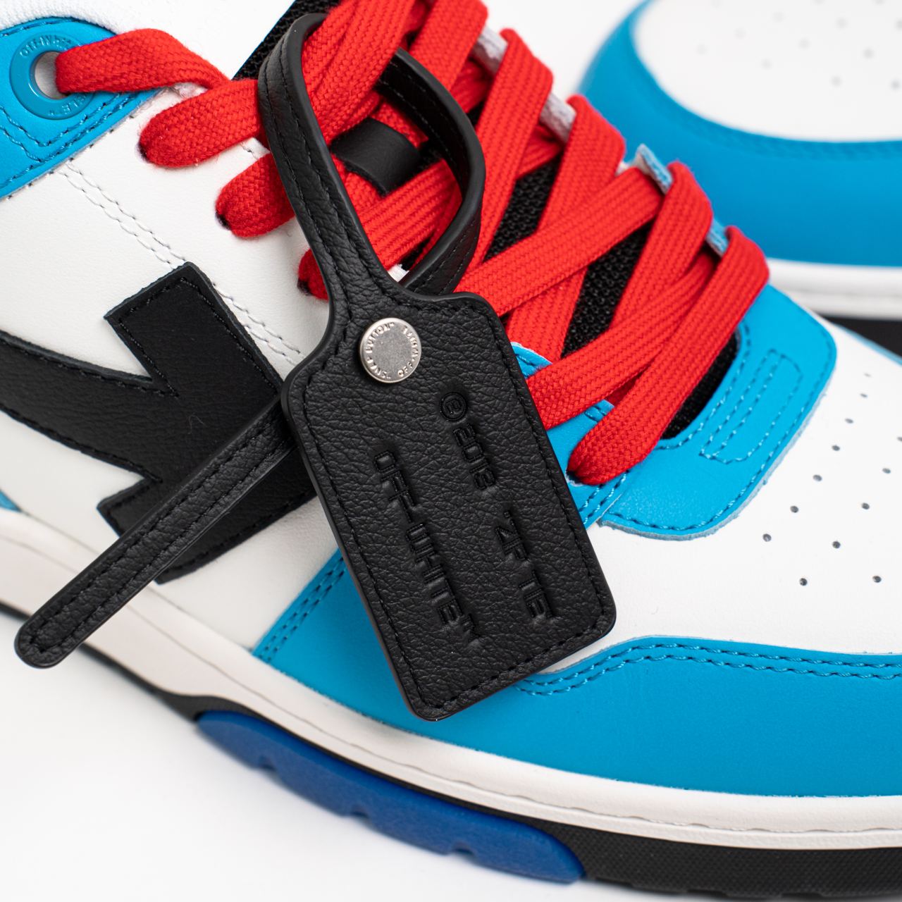 off white red and blue