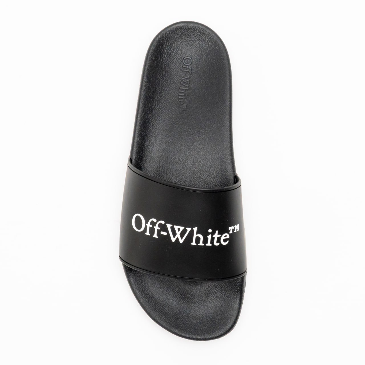 Off-White Bookish Logo Print Slide Black – voilà.id