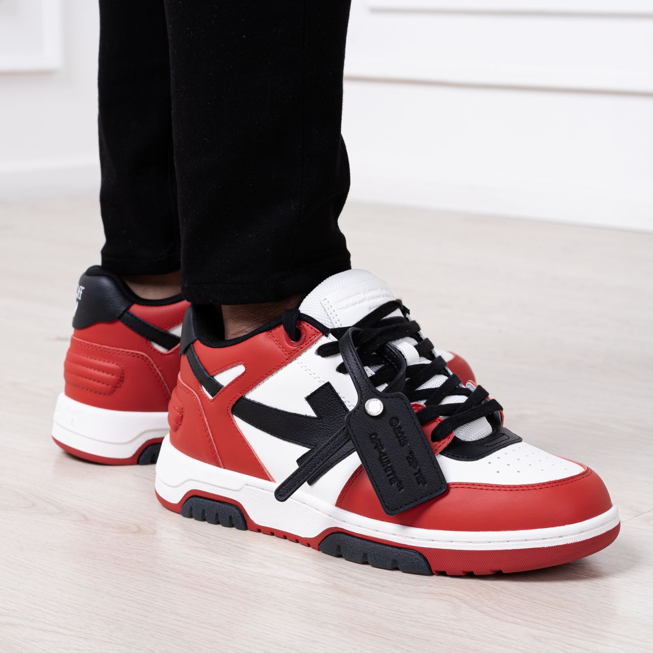 Off-White Out Of Office Sneakers Red Black – voilà.id