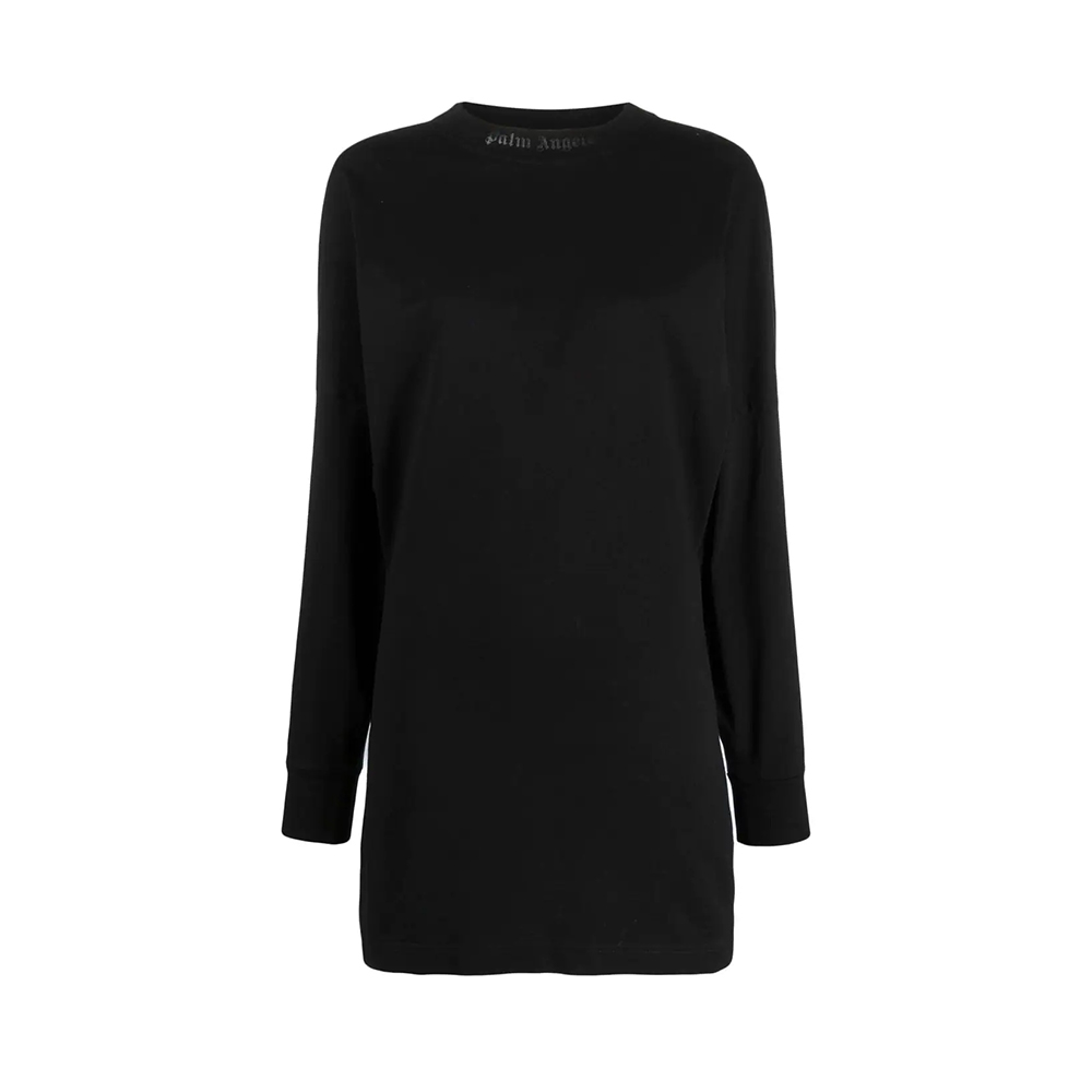 ワンピースその他 Palm Angels Black cotton mini dress with logo Palm Angels Black Balloon Mini Dress Palm Angels