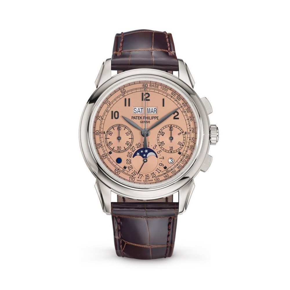 Patek Philippe Grand Complications 40 5270P Perpetual Calendar  Chronograph Salmon Alligator Strap