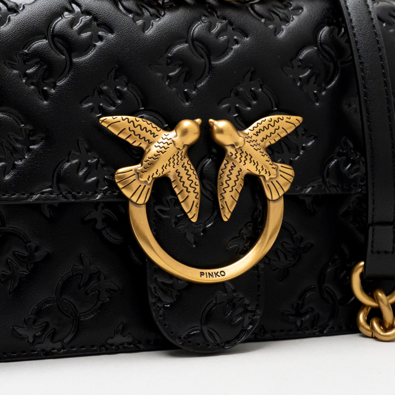 PINKO Classic Love Crossbody Bag | Black | FARFETCH GR