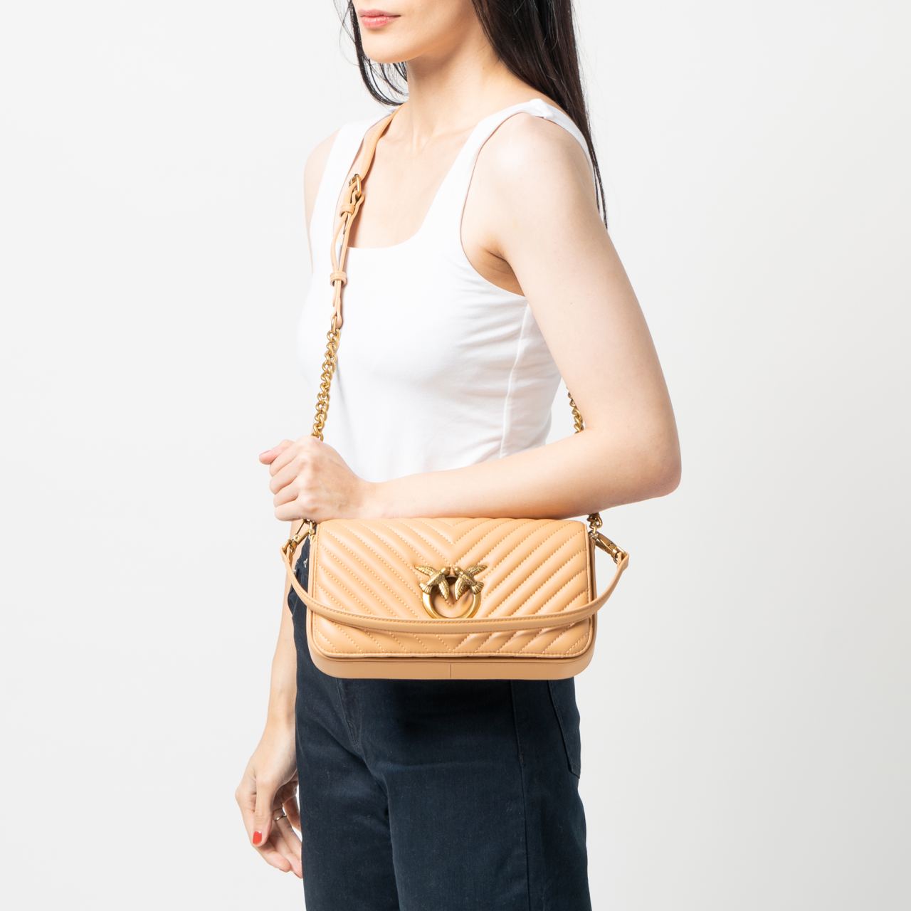 ショルダーバッグ・ポシェット PINKO SS25 \"LOVE FLAT CLASSIC\" BAG (100455 A0F1Z99Q) Pinko/ピンコ｜ショルダー バッグ