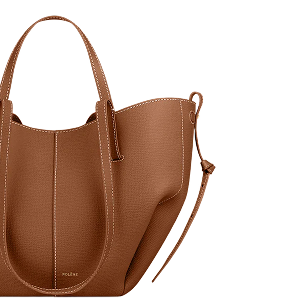 Polene Cyme Mini Shopping Bag Grained Leather Camel – voilà.id