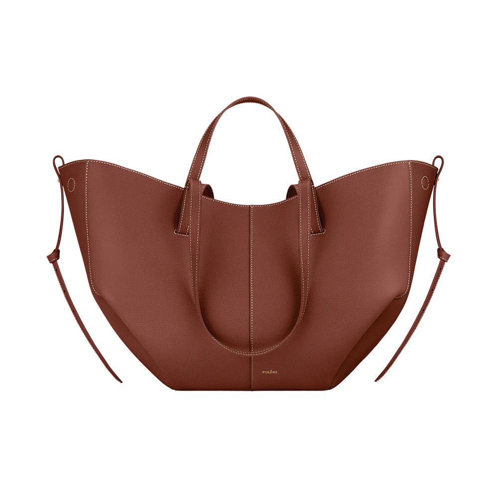 Polene Cyme Shopping Bag Grained Leather Camel – voilà.id