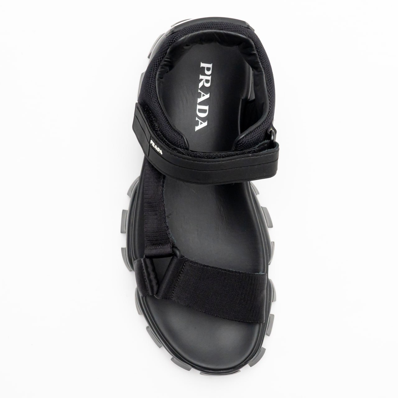 Prada Sporty Woven Nylon Tape Sandals Black – voilà.id