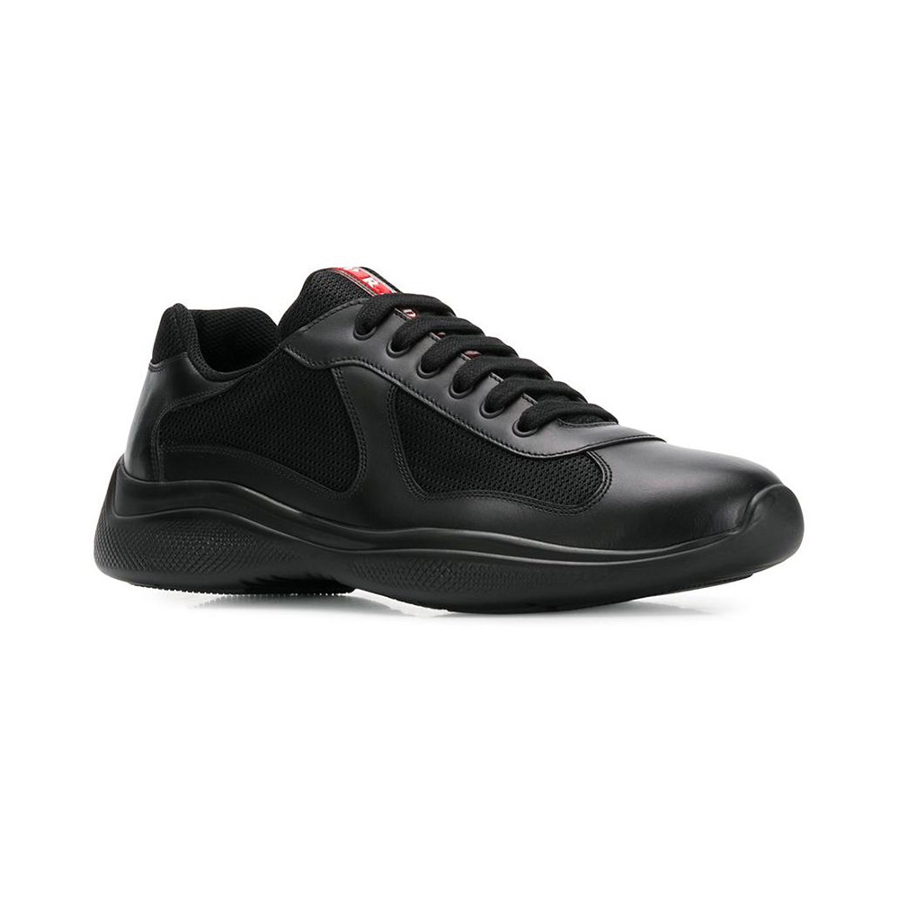 Prada America's Cup Bike Leather Fabric Sneakers Black Prada America's Cup Bike Leather Fabric Sneakers Black