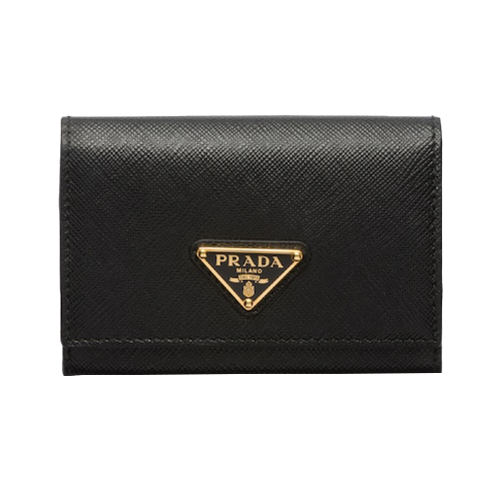 小物 PRADA Black Trifold Wallet Triangle Logo 2product-1MC110_QHH_F0002-Xms-