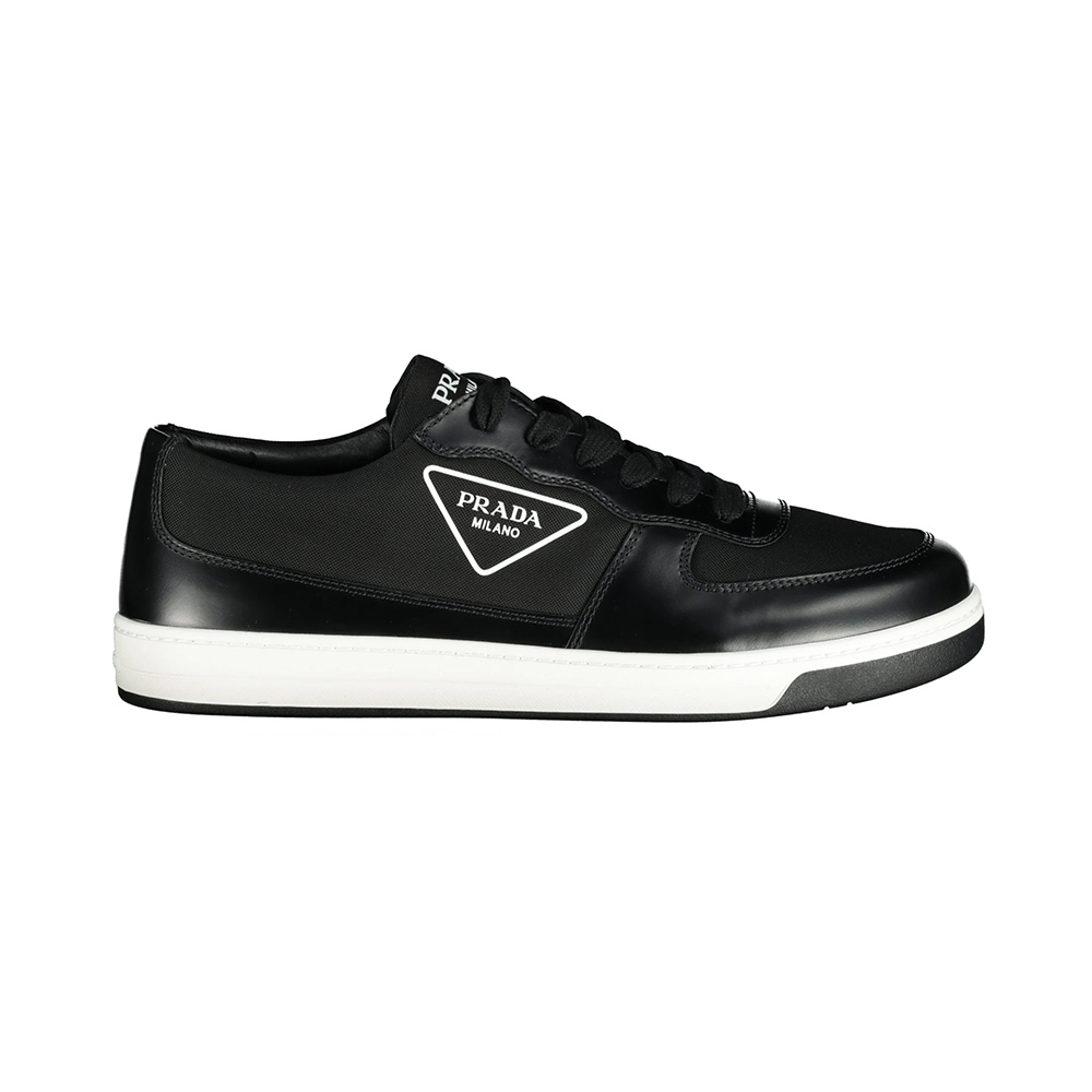【PRADA】Logo canvas sneakers スニーカー 2023年春夏の新作 プラダ スーパーコピー スニーカー 厚底 三角