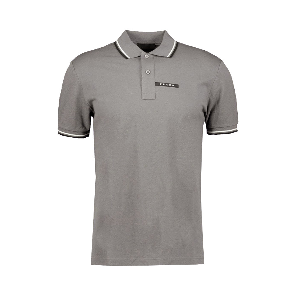 Prada Piquet Polo Shirt Dark Grey – voilà.id