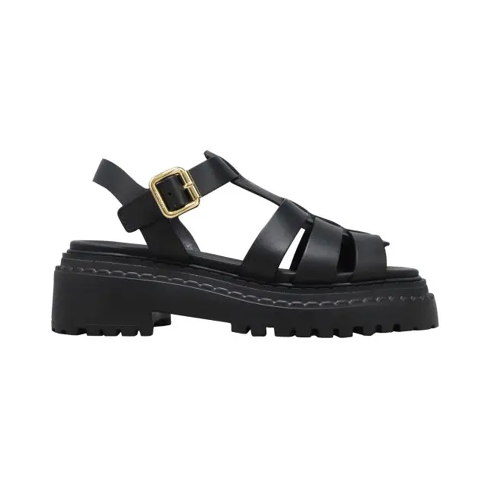 Prada Gladiator 55 Platform Leather Sandals Black – voilà.id