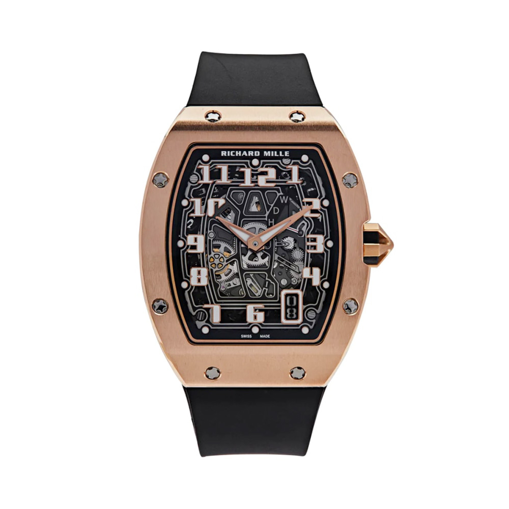 Richard Mille Automatic Extra Flat 38 RM 67-01 Rosegold Rubber Strap