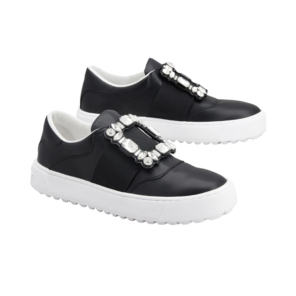 [Roger Vivier]Very Vivier Strass バックル スニーカー ROGER VIVIER Very Vivier Strass crystal-embellished leather