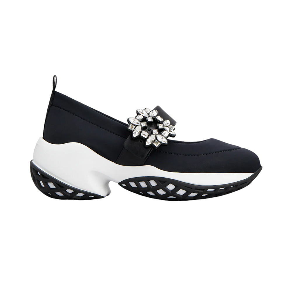 Roger Vivier Viv' Run Strass Buckle Technical Fabric
