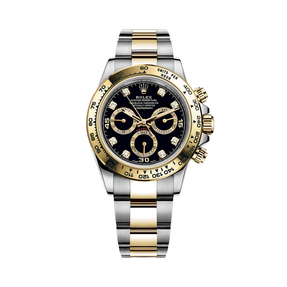 Rolex Daytona 116503G Black Diamond Steel-YG –