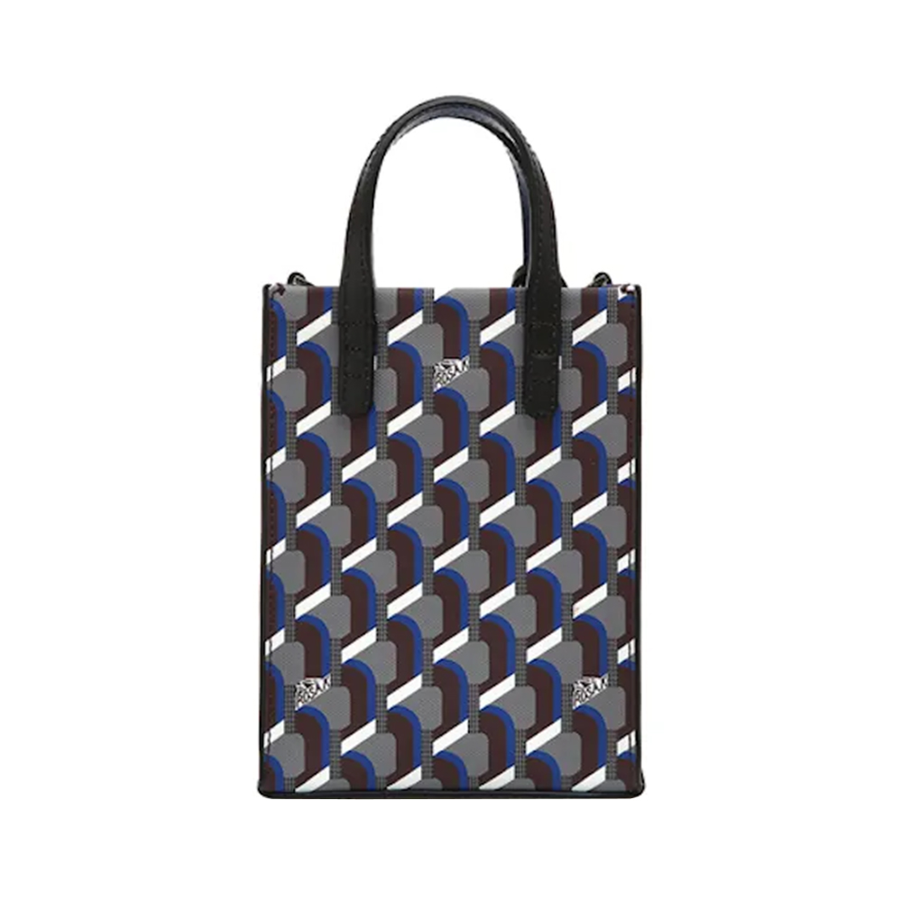 韓国大人気[rosa.K]CABAS MONOGRAM DAY TOTE BLUE BLACK_SM Jual ROSA.K Cabas Monogram Day Tote Blue Black SS Original