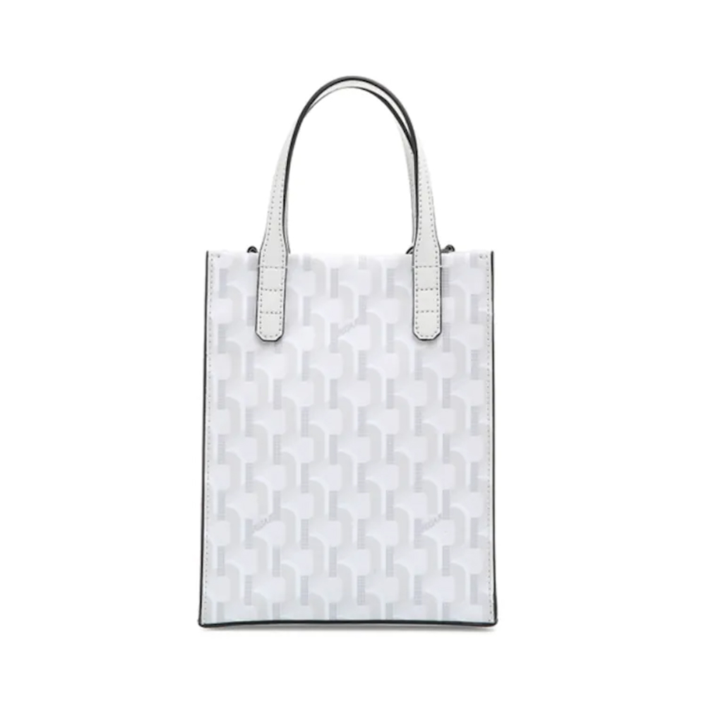 Shoulder Bag Leather Handbag Michael Kors Monogram Tote White