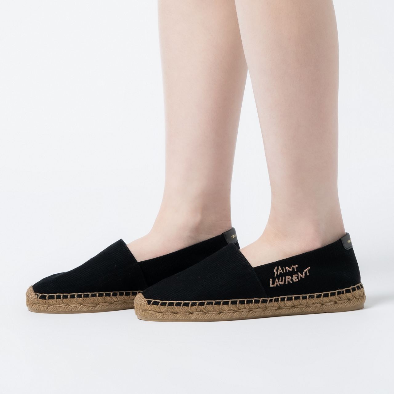 Saint Laurent Espa Embroidered Side Logo Black Woman – voilà.id