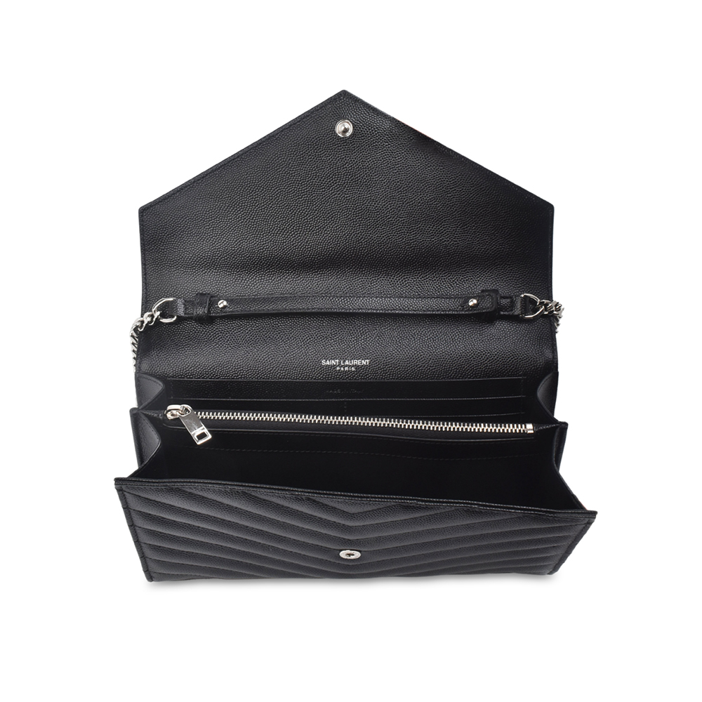 ysl アタッシュケース CASSANDRE MATELASSÉ FRAGMENTS CARD CASE IN LAMBSKIN in Black