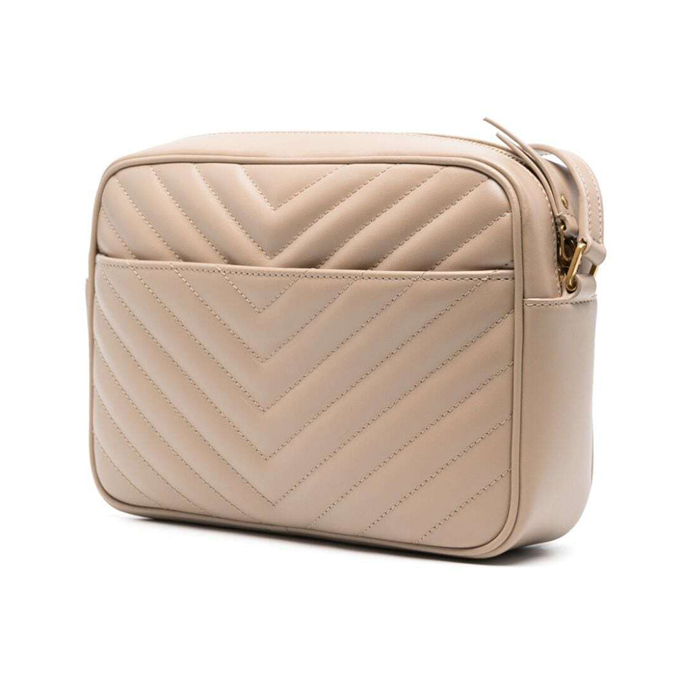 Lou Quilted Camera Bag Beige