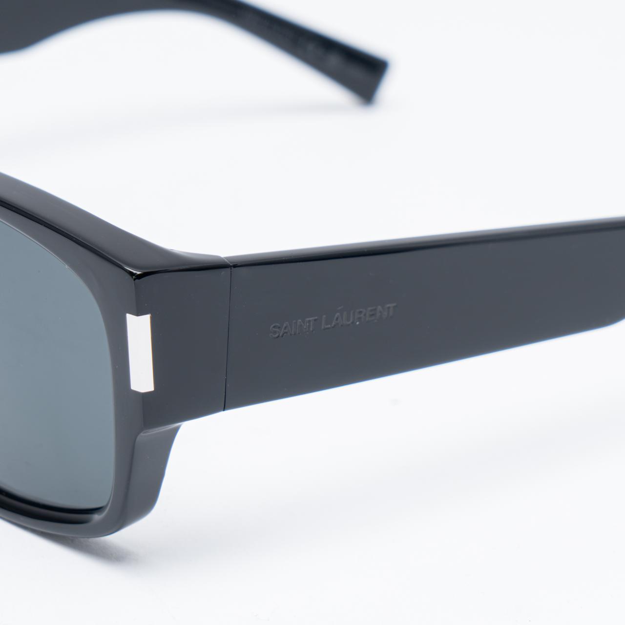 Saint Laurent SL 689 Square Acetate Black Sunglasses Grey 