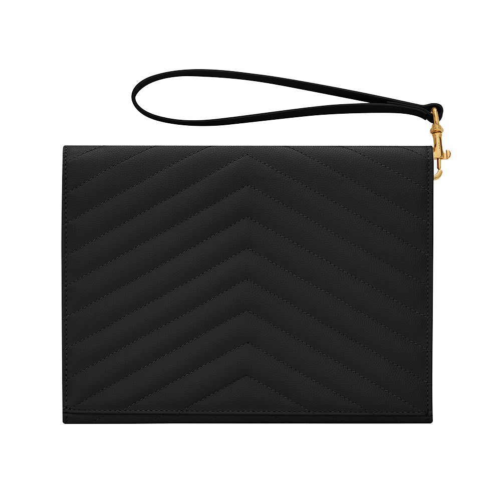 Saint Laurent Monogram Envelope Clutch Black Ghw – voilà.id