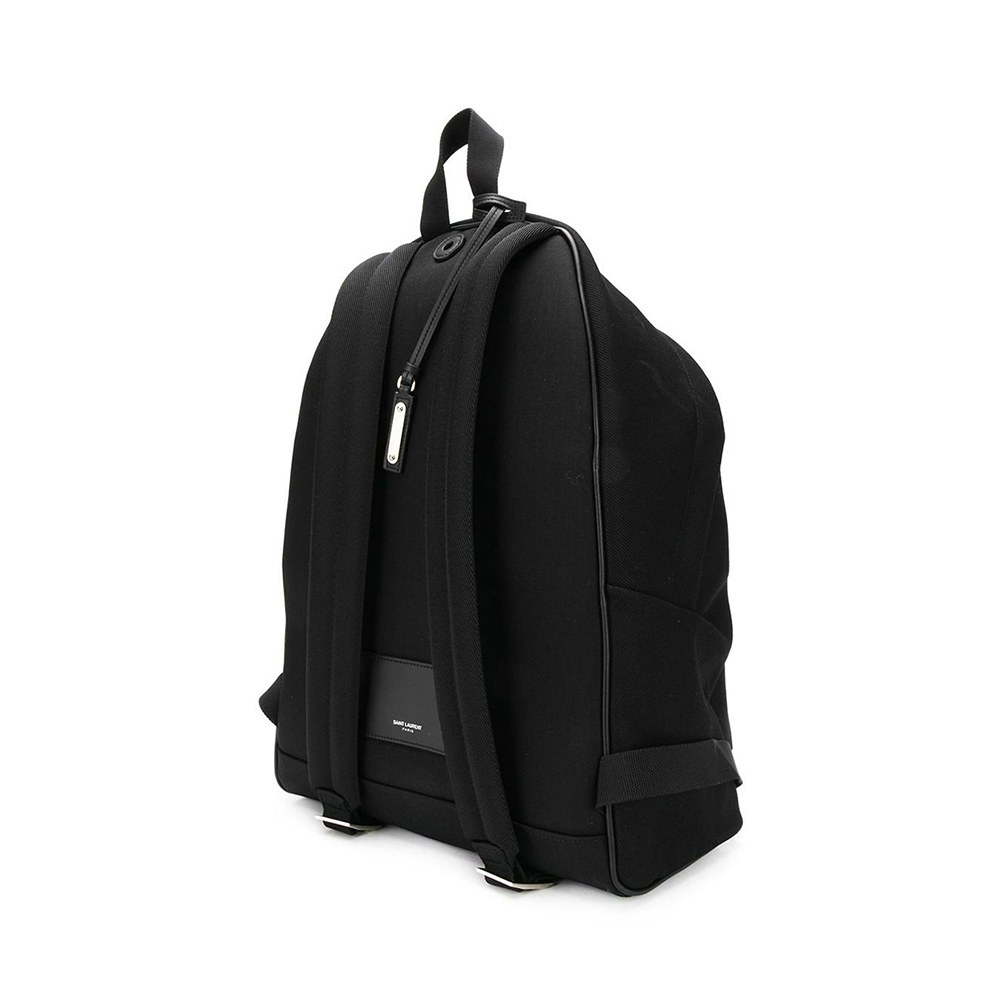 JILLSTUART UNISEX Polar Black Leather Strap Logo Backpack JL
