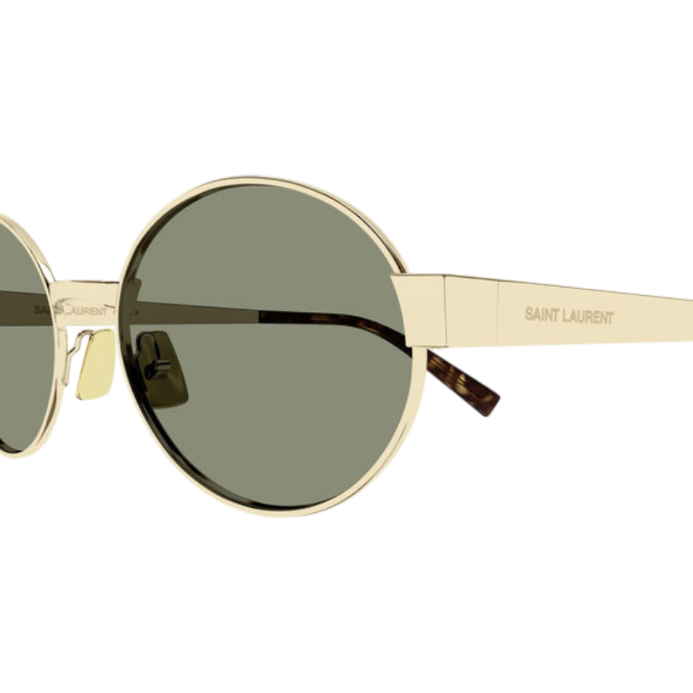 Saint Laurent SL 692 Light Gold and Green Metal Sunglasses – voilà.id