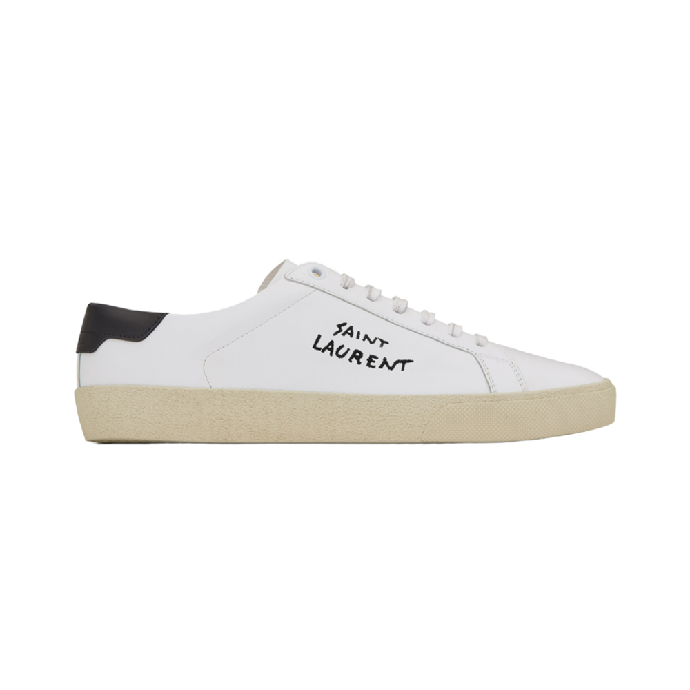 Saint Laurent Court Classic SL/06 Embroidered Sneakers Smooth Leather Saint Laurent Court Classic SL/06 Embroidered Sneakers Smooth Leather
