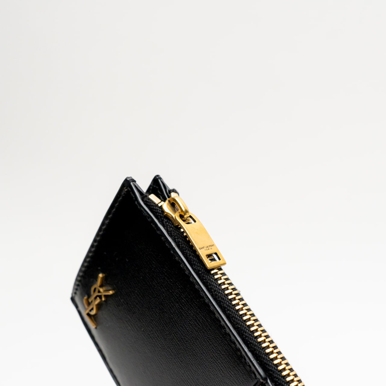 Saint Laurent Tiny Cassandre Zipped Fragments Credit Card