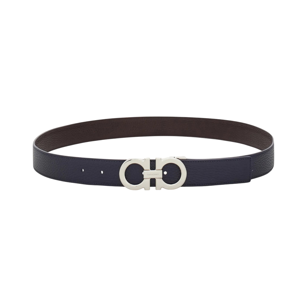 ベルト Salvatore Ferragamo Midnight Blue Leather Reversible Belt Ferragamo Midnight Blue Leather Reversible Belt | italist