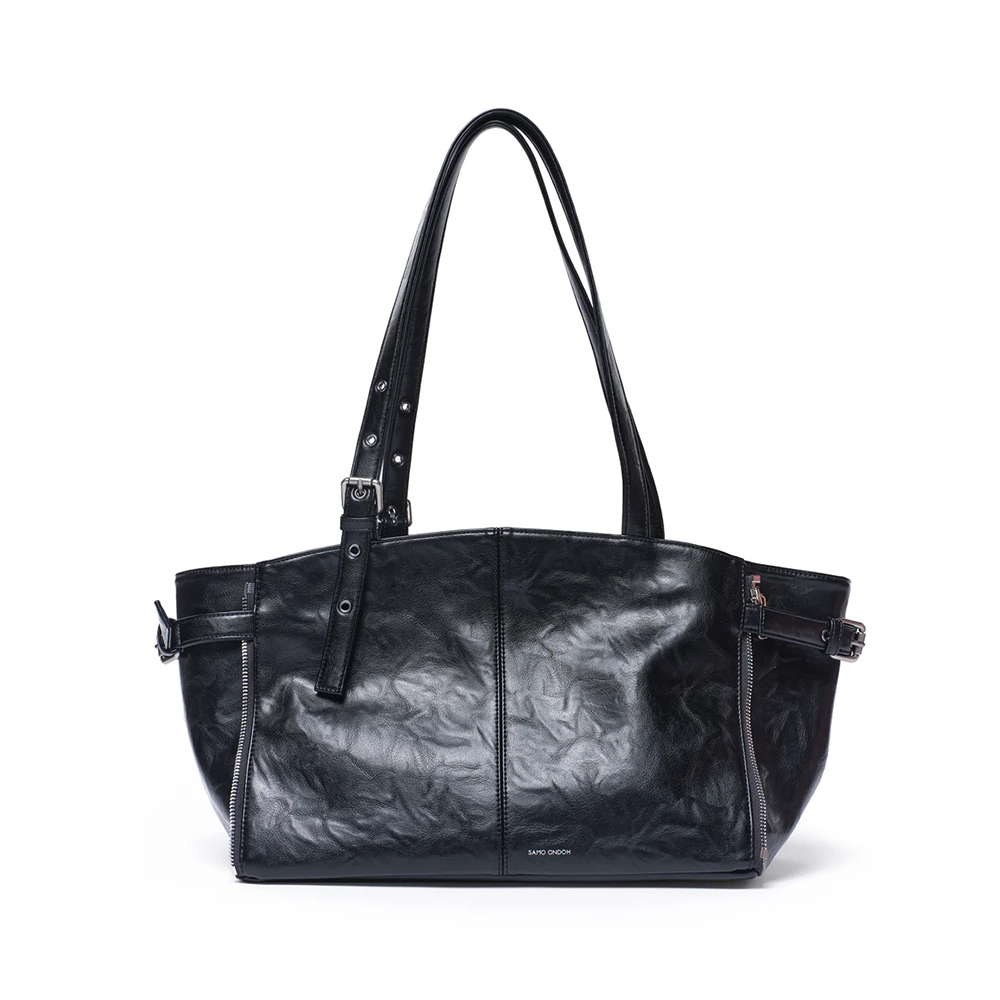 Samo Ondoh Zipper Shopper Bag M Baked Black – voilà.id