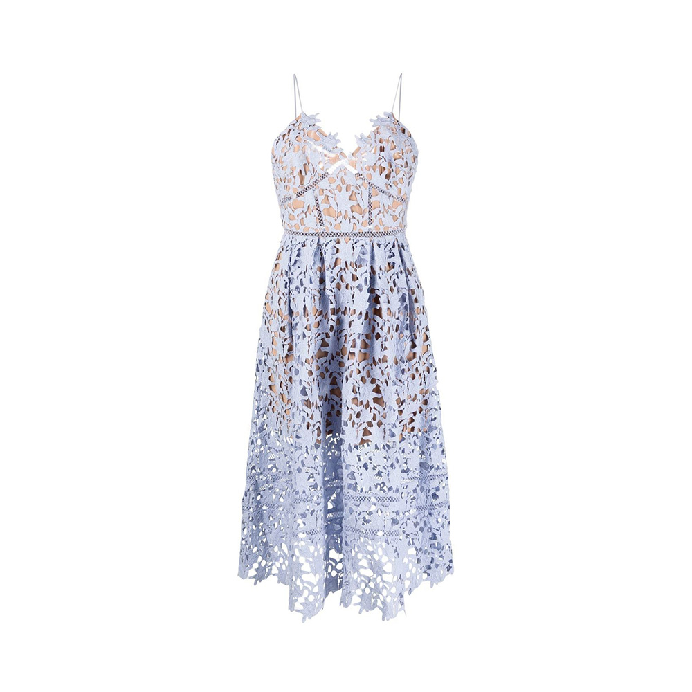 Self Portrait Azaelea Lace Midi Dress Mint  voil.id