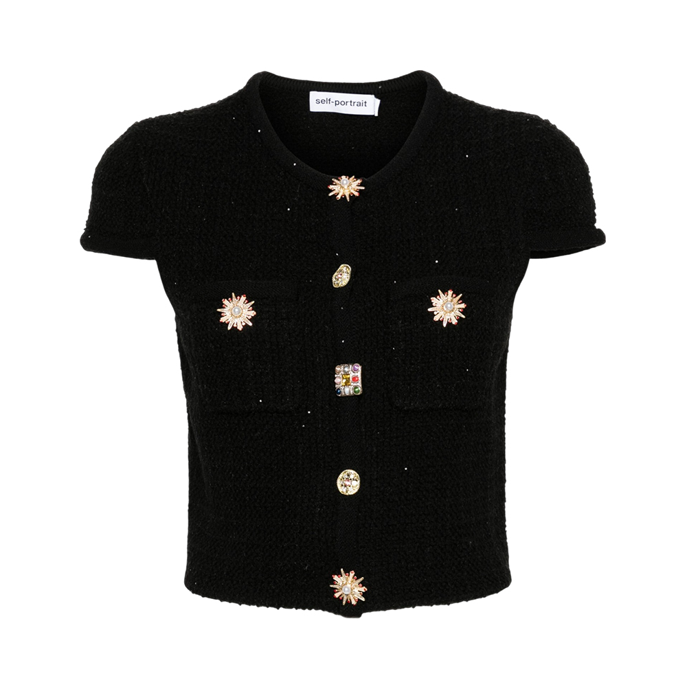 【送料&関税込】self-portrait Black Polyester Blend Top Self-Portrait Black Polyester Blend Top - ShopStyle