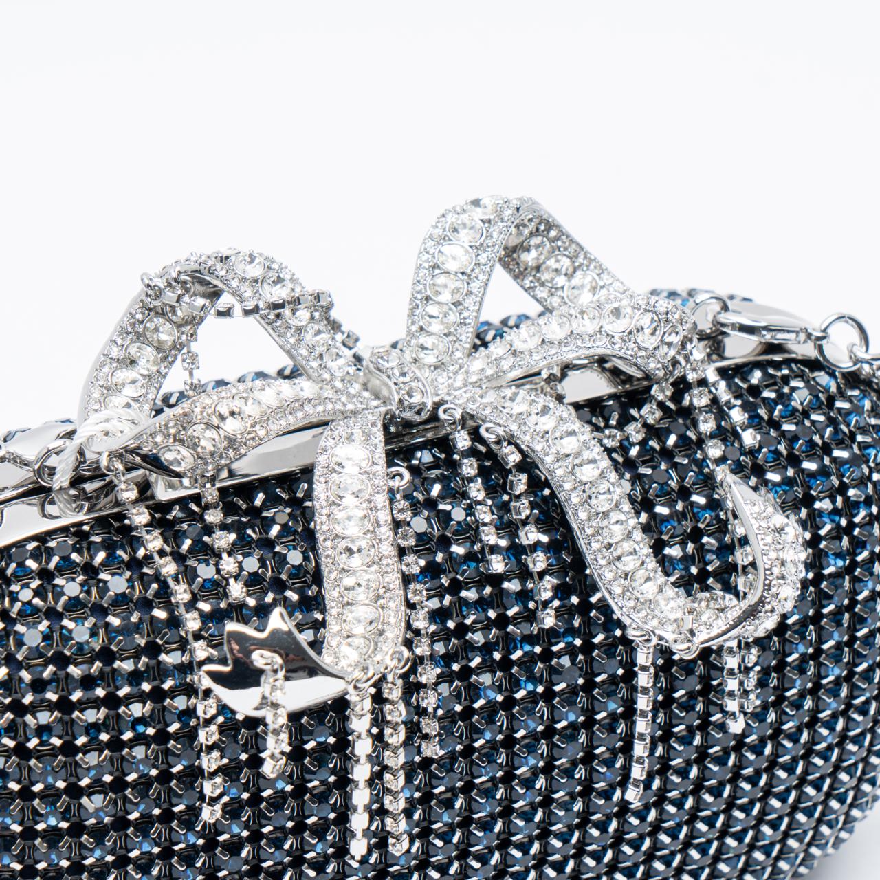 クラッチバッグ SELF-PORTRAIT Woman Clutch Blue PF25319N NAVY Navy Chainmail Clutch Bag – self-portrait