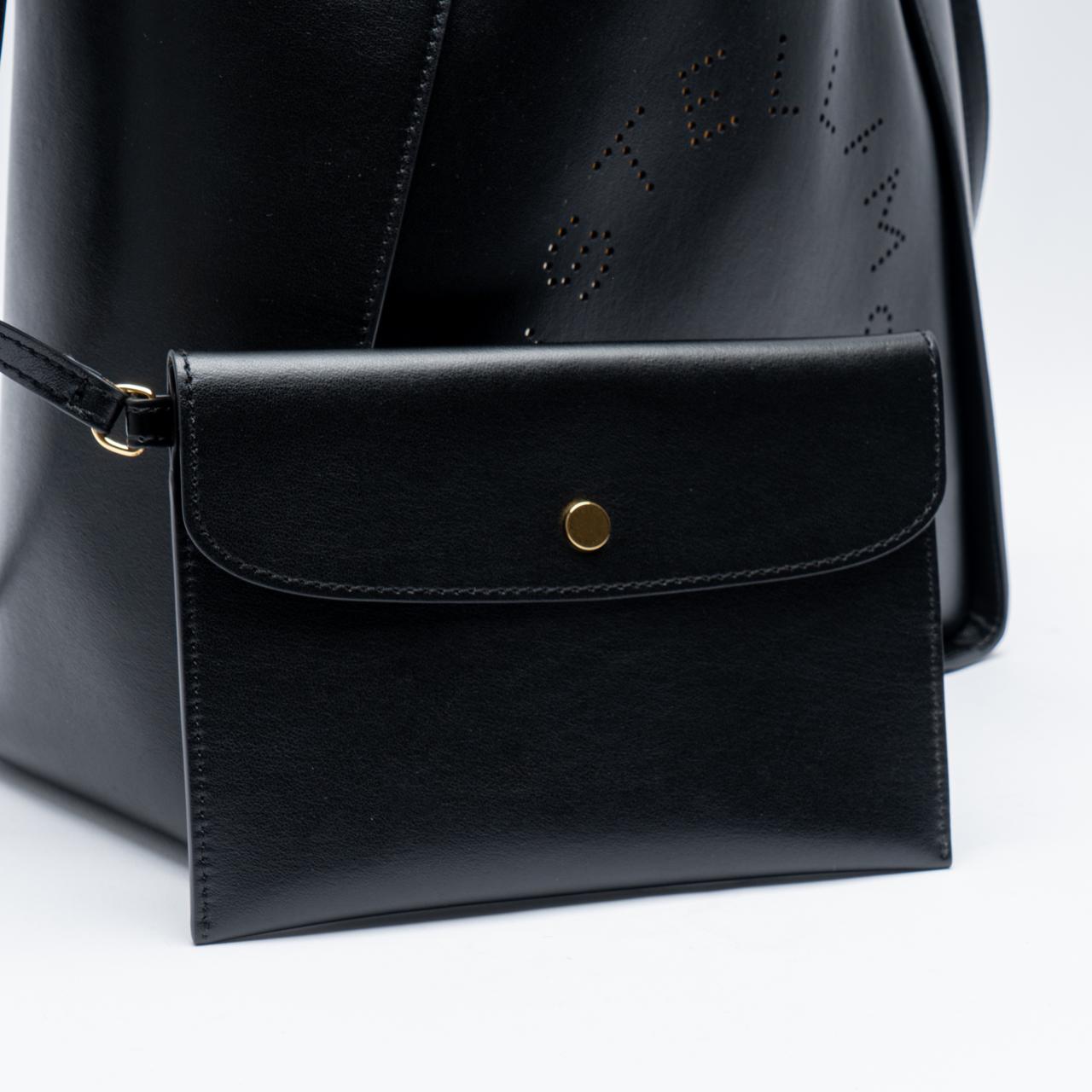 Stella Mccartney Logo Tote Bag Black – voilà.id