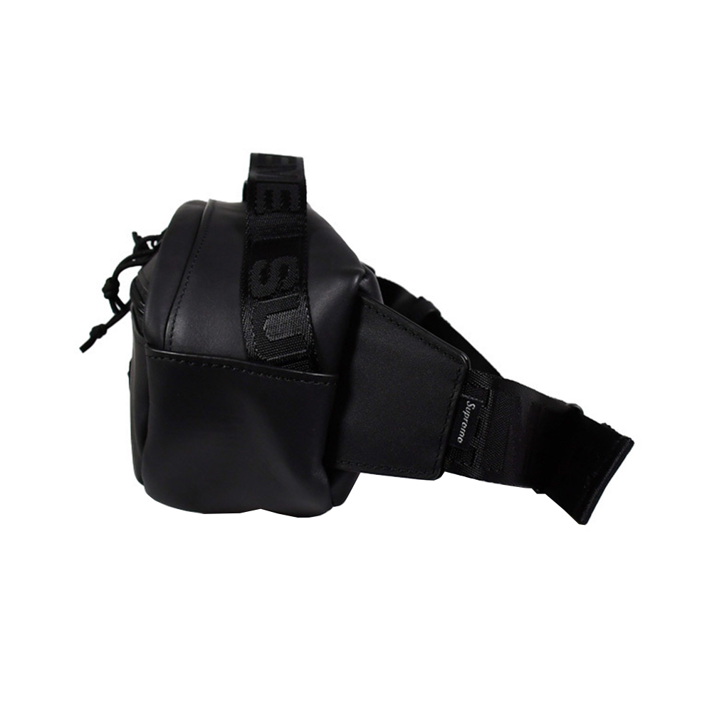 Supreme FW23 Leather Waistbag Black – voilà.id
